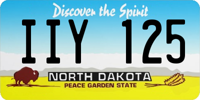 ND license plate IIY125