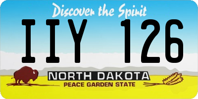 ND license plate IIY126