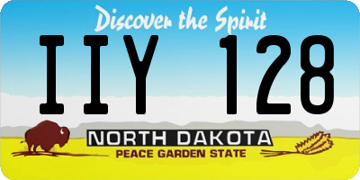 ND license plate IIY128
