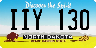 ND license plate IIY130