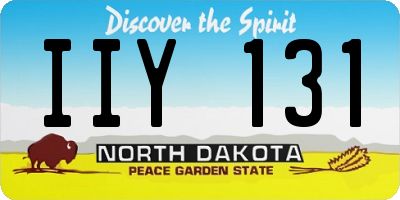 ND license plate IIY131