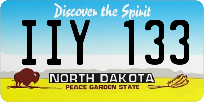 ND license plate IIY133