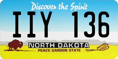 ND license plate IIY136