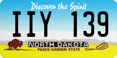 ND license plate IIY139