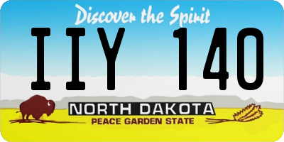ND license plate IIY140