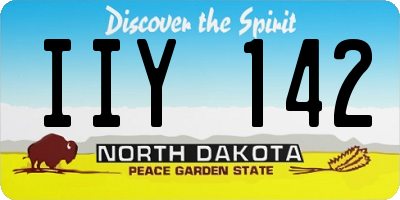 ND license plate IIY142