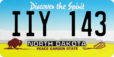 ND license plate IIY143