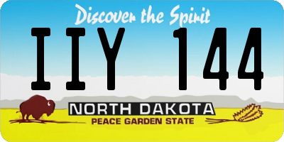 ND license plate IIY144