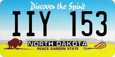 ND license plate IIY153