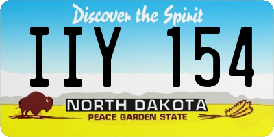 ND license plate IIY154