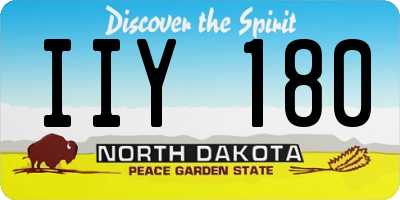 ND license plate IIY180