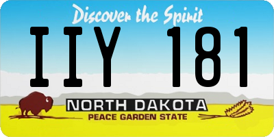 ND license plate IIY181