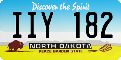 ND license plate IIY182