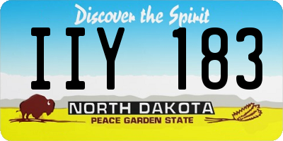 ND license plate IIY183