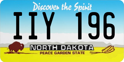 ND license plate IIY196