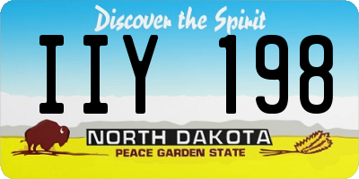 ND license plate IIY198