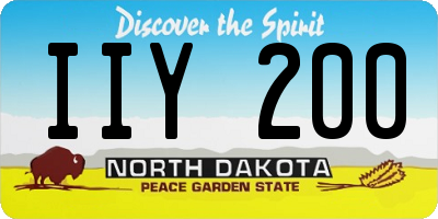 ND license plate IIY200