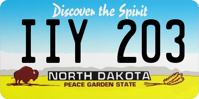 ND license plate IIY203