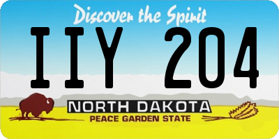 ND license plate IIY204