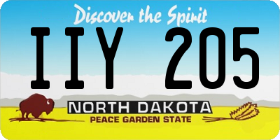 ND license plate IIY205