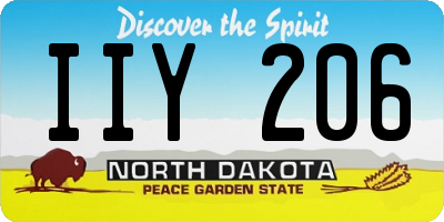 ND license plate IIY206