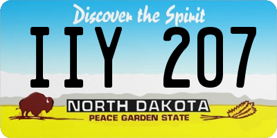 ND license plate IIY207