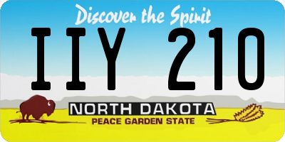 ND license plate IIY210