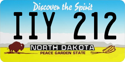 ND license plate IIY212