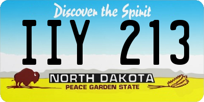 ND license plate IIY213