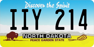 ND license plate IIY214