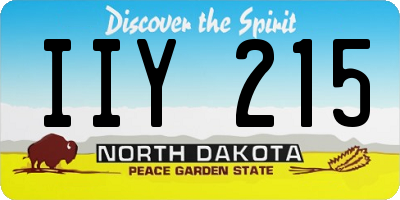ND license plate IIY215