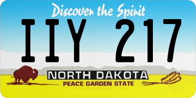 ND license plate IIY217