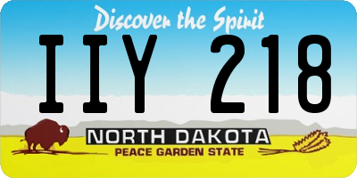ND license plate IIY218