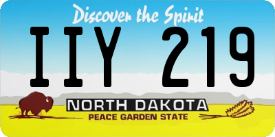 ND license plate IIY219