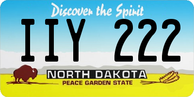 ND license plate IIY222
