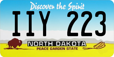 ND license plate IIY223