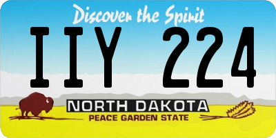 ND license plate IIY224