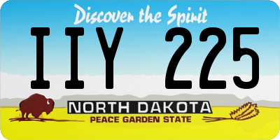 ND license plate IIY225