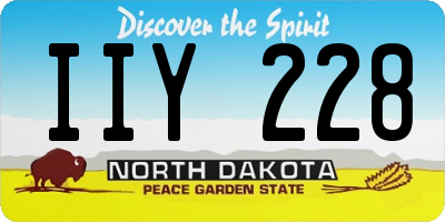ND license plate IIY228