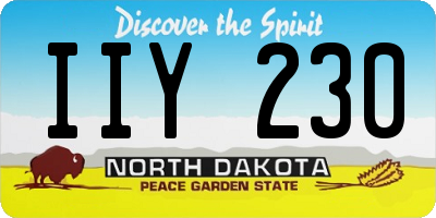 ND license plate IIY230