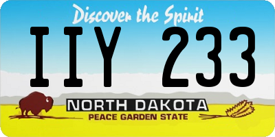ND license plate IIY233