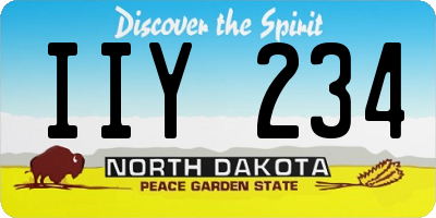 ND license plate IIY234