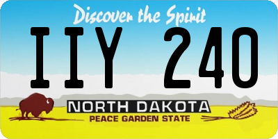 ND license plate IIY240