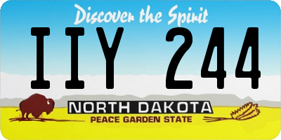 ND license plate IIY244
