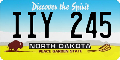 ND license plate IIY245