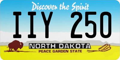 ND license plate IIY250