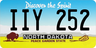 ND license plate IIY252