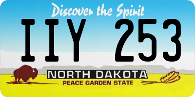ND license plate IIY253