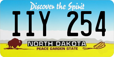 ND license plate IIY254
