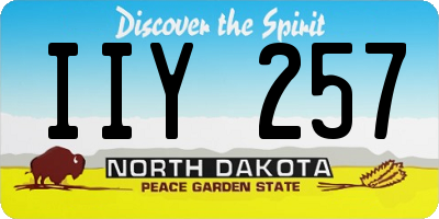 ND license plate IIY257